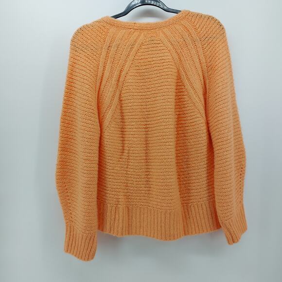 Universal Thread Goods Co. Casual Sweater Womens Orange Knit V-neck Long Sleeve - Picture 2 of 14